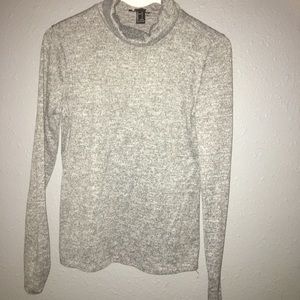 Grey snug fit turtle neck